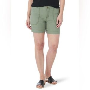 Lee Women's High Rise Stretch Canvas Short Dee Lichen Green
